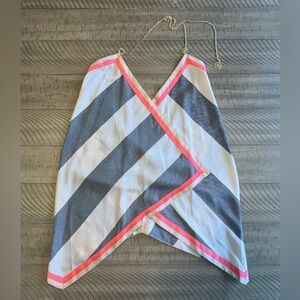 VINTAGE Victoria's Secret Low-Back Scarf with Chain Halter Women’s Size Small